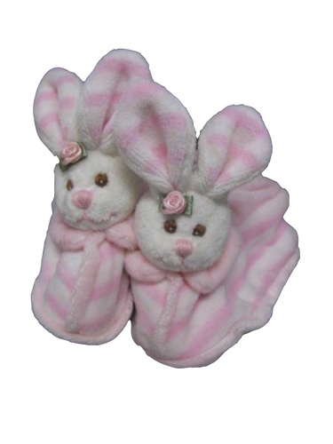 Bukowski Design Norma the Bunny Booties Pink Super Soft High Quality Plush Stuffed Animal Size 0-9M - RCE Global Solutions