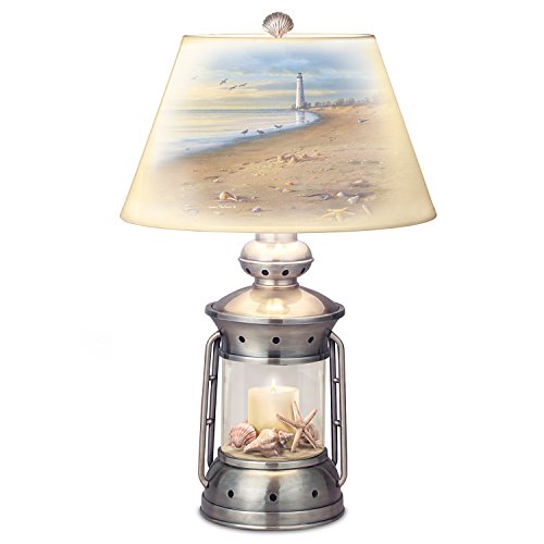 Coastal Treasures Lantern Table Lamp with James Hautman Art by The Bradford Exchange - RCE Global Solutions