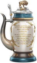 Load image into Gallery viewer, Buffalo Nickel Porcelain Stein with Genuine Coin and James Earle Fraser&#39;s Design by The Bradford Exchange - RCE Global Solutions
