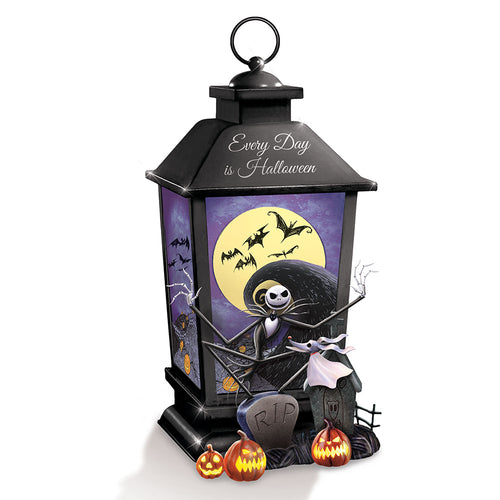 The Bradford Exchange Disney's The Nightmare Before Christmas Sculpted Lantern Collection Every Day is Halloween 7-Inches