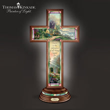 Load image into Gallery viewer, The Bradford Exchange Hope Cross: Thomas Kinkade Illuminated Stained Glass-Style Hope Cross - RCE Global Solutions
