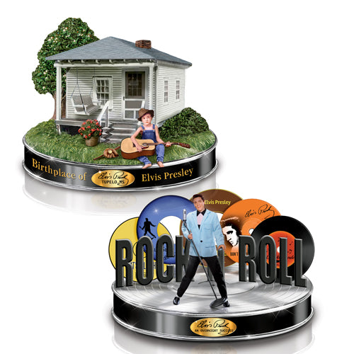 The Bradford Exchange Tupelo, MS and Overnight Success Life of Elvis Tribute Sculpture Collection Issue #1 - RCE Global Solutions