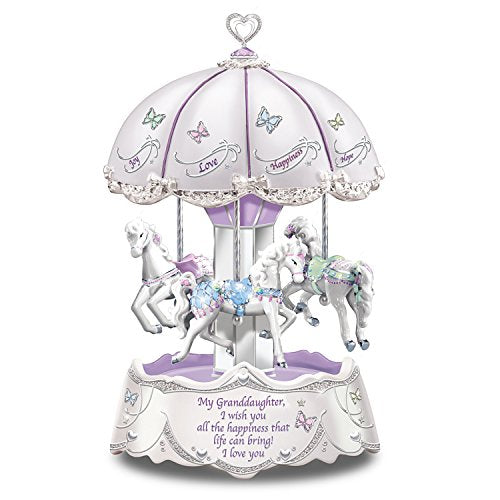 The Bradford Exchange Granddaughter I Wish You Musical Revolving Carousel Lights Up - RCE Global Solutions