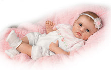 Load image into Gallery viewer, The Ashton - Drake Galleries Olivia&#39;s Gentle Touch Lifelike So Truly Real® Interactive Baby Girl Doll Curls Her Hand With Touch Weighted Fully Poseable by Master Doll Artist Linda Murray 22&quot;-Inches - RCE Global Solutions
