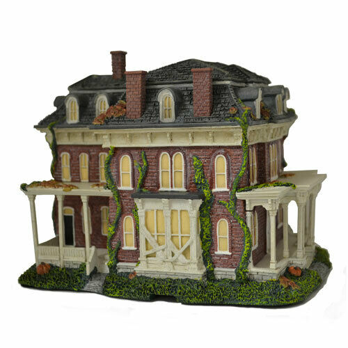 The Bradford Exchange America's Most Haunted Village Collection Issue #6: 'McPike Mansion' Hand-Painted Illuminated Sculpture with Detailed Ghoulish Features Halloween Decorations 6.5-Inches