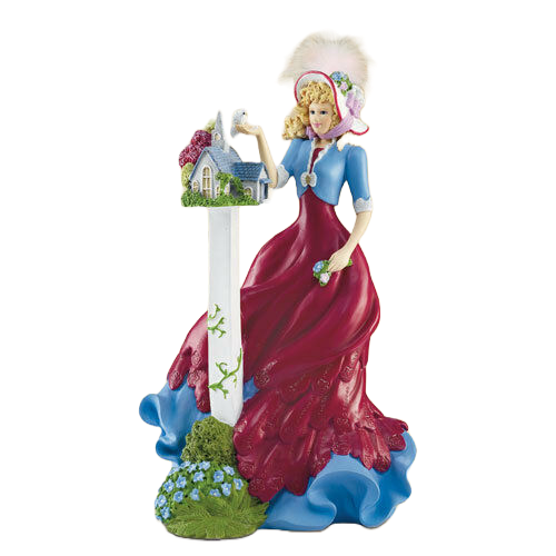 The Hamilton Collection Thomas Kinkade The Forest Chapel Lady Figurine Ladies of Light 7"-Inches