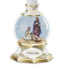 Load image into Gallery viewer, Bradford Exchange Thomas Kinkade Lights Of The Season Nativity Snowglobe Flameless Candles 12 Inches - RCE Global Solutions
