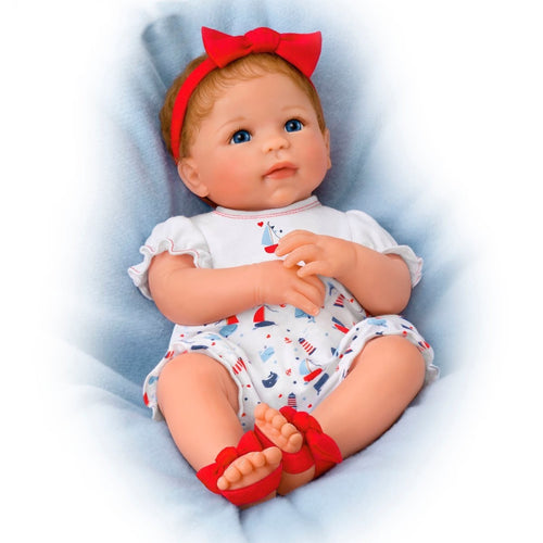 The Ashton-Drake Galleries Little Saylor Lifelike So Truly Real® Baby Girl Doll Weighted Fully Poseable with Soft RealTouch® Vinyl Skin by Award Winning Master Doll Artist Linda Murray 18