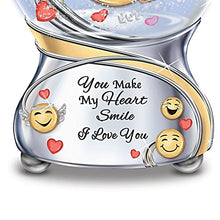 Load image into Gallery viewer, The Bradford Exchange Daughter, You Make My Heart Smile Musical Emoji Glitter Globe - RCE Global Solutions
