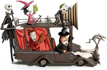 Load image into Gallery viewer, The Bradford Exchange Tim Burton&#39;s The Nightmare Before Christmas Illuminated Mayor&#39;s Hearse Car Sculpture Featuring Hand Painted Characters Including Jack Skellington Sally Lock Shock Barrel 11-Inches - RCE Global Solutions
