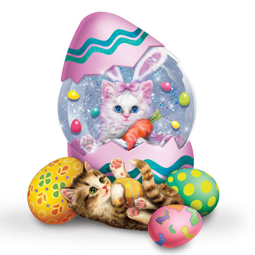 The Bradford Exchange Kayomi Harai Egg-Citing Easter Holiday Water Globe Kitten Sculpture - RCE Global Solutions