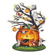 Load image into Gallery viewer, The Bradford Exchange Purr-fectly Mischievous Halloween Illuminated Tabletop Tree Featuring Hand-Painted Sculpted Cats Each with A Unique Costume - RCE Global Solutions
