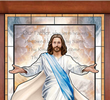 Load image into Gallery viewer, The Bradford Exchange Glowing Grace Religious Self-Illuminating Stained-Glass Wall Decor 18-inches - RCE Global Solutions
