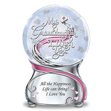 Load image into Gallery viewer, The Bradford Exchange Musical Glitter Globe for Granddaughter with Swarovski Crystal and Poem Card - RCE Global Solutions
