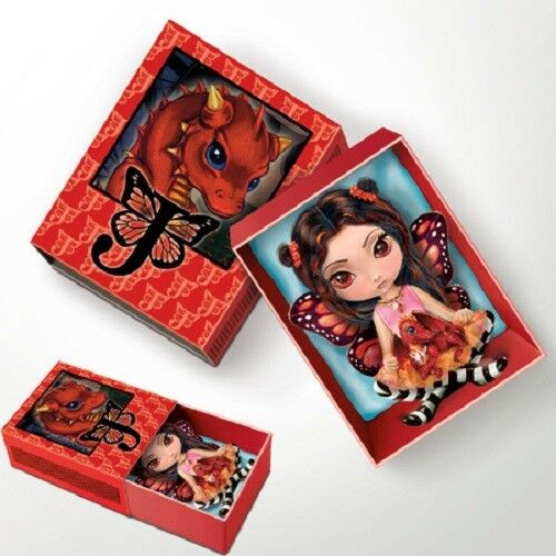 The Ashton - Drake Galleries Ruby Dragonling Darlings Matchbox Fancy Fairy Figurine Sculpted & Hand-crafted in Artisan Resin from the Dragonling Darlings Collection by Jasmine Becket-Griffith 3-inches - RCE Global Solutions