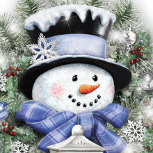 Load image into Gallery viewer, The Bradford Exchange Thomas Kinkade A Warm Winter Welcome Holiday Snowman Wreath Lights Up: 2&#39; Tall - RCE Global Solutions
