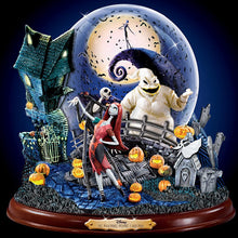 Load image into Gallery viewer, The Bradford Exchange Disney Tim Burton&#39;s The Nightmare Before Christmas Illuminated Musical Snowglobe - RCE Global Solutions
