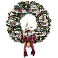 Load image into Gallery viewer, The Hamilton Collection Thomas Kinkade Victorian Christmas Village Wreath - RCE Global Solutions
