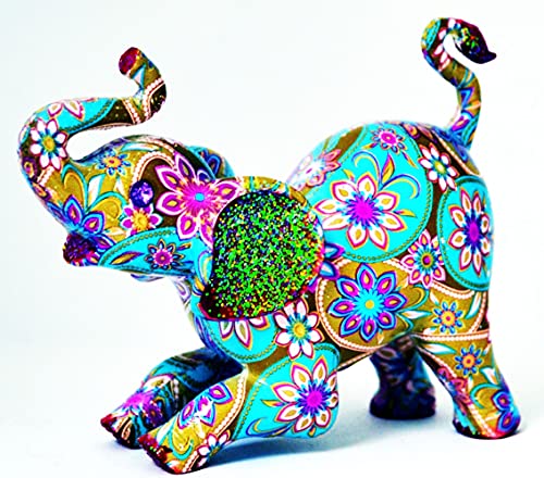 The Hamilton Collection Elephant Decor with Glitter and Faux Gem Eyes: Posh Perfection - RCE Global Solutions