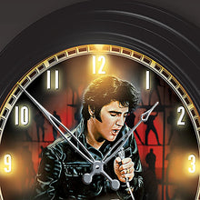 Load image into Gallery viewer, The Bradford Exchange Elvis Presley Indoor and Outdoor LED Illuminated Self Setting Atomic Clock by Bruce Emmett 14-inches - RCE Global Solutions
