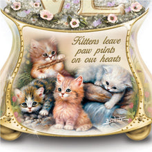 Load image into Gallery viewer, The Bradford Exchange Jurgen Scholz Kittens Leave Pawprints On Our Hearts Hand-Painted Glitter Globe - RCE Global Solutions
