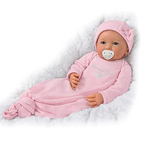 The Ashton - Drake Galleries Mommy's Girl So Truly Real® Lifelike RealTouch® Vinyl Skin Hand-rooted Hair with Magnetic Pacifier & Realistic Weighted Doll by Ping Lau 17-inches - RCE Global Solutions