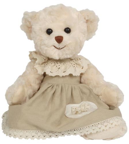 Bukowski Design Sisters Sisters White Teddy Bear Super Soft High Quality Plush Stuffed Animal Toy 11 1/2