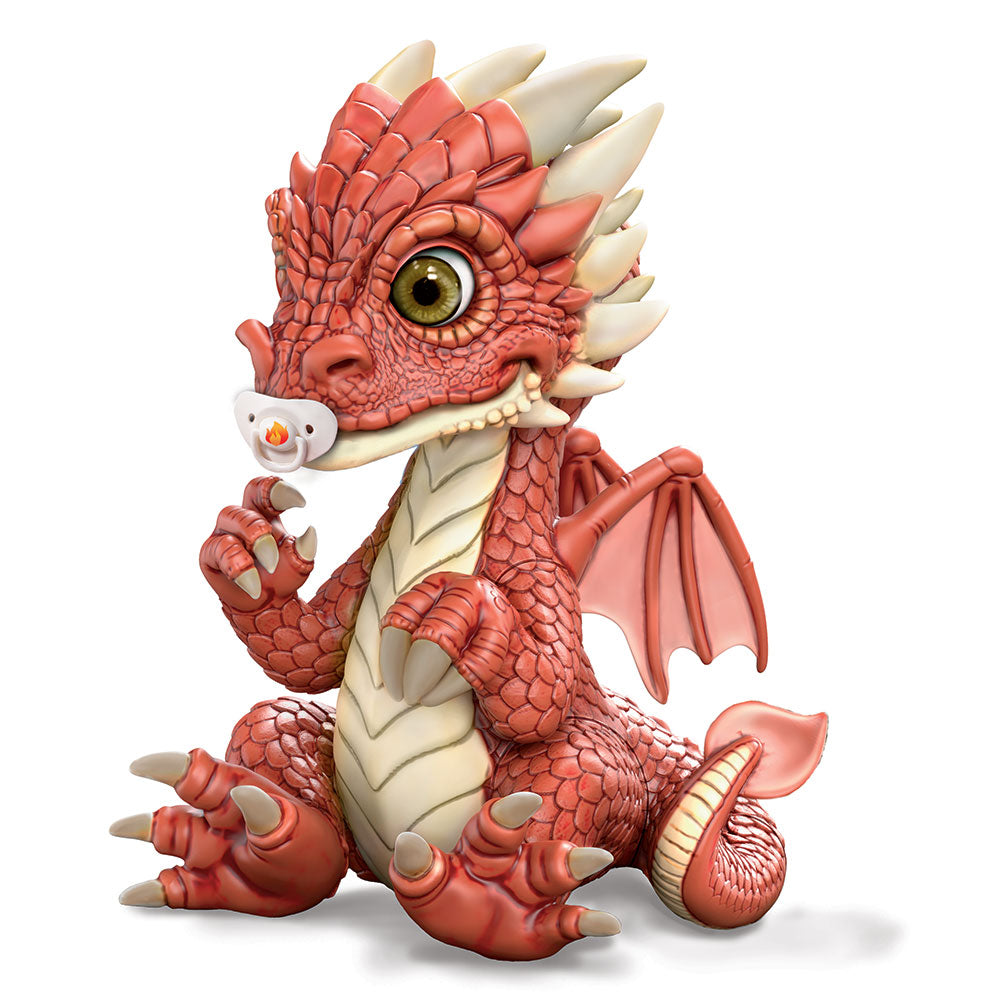 The Ashton - Drake Galleries Mystical Dragonlings From Lands Afar Kai Little Fire Dragon Doll with Pacifier To Prevent Fire Breathing 8