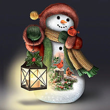 Load image into Gallery viewer, The Bradford Exchange Dona Gelsinger Snuggle Season Illuminated Snowman Figurine Collection Issue #1, 7 Inches - RCE Global Solutions
