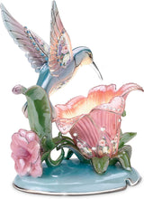 Load image into Gallery viewer, The Bradford Exchange Lena Liu Porcelain Hummingbird Accent Lamp: Radiant Gardens - RCE Global Solutions
