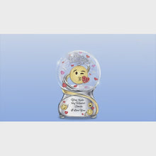 Load and play video in Gallery viewer, The Bradford Exchange Daughter, You Make My Heart Smile Musical Emoji Glitter Globe
