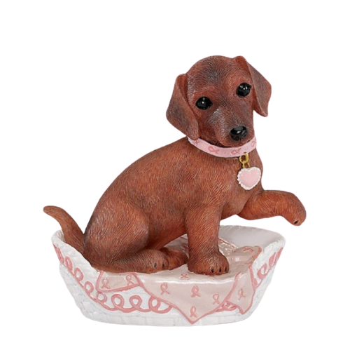 The Hamilton Collection Hope and Bow-Wow Forever Dachshunds for The Cause Breast Cancer Figurine 4