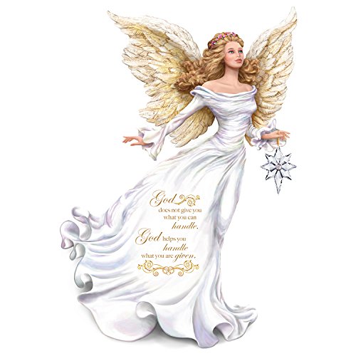 The Hamilton Collection Dona Gelsinger Angel Figurine Carries Glass Star with Swarovski Crystal - RCE Global Solutions