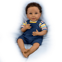 Load image into Gallery viewer, The Ashton - Drake Galleries Just Too Cute Jackson So Truly Real® Lifelike &amp; Realistic Weighted African American Baby Boy Doll by Linda Murray 18-inches - RCE Global Solutions
