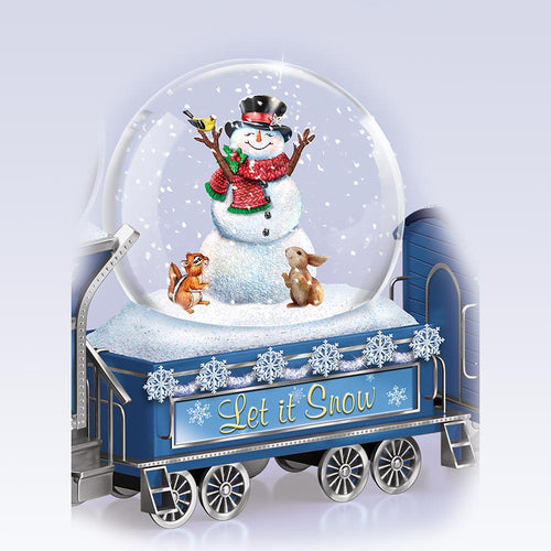 The Bradford Exchange Musical Snowglobe Train Collection: Let It Snow Musical Snowglobe Train Issue #2 Christmas Decoration by Dona Gelsinger 4-inches