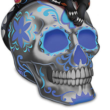 Load image into Gallery viewer, The Hamilton Collection Purr-cious Loving Spirit Day of The Dead Sugar Skull Cat Figurine Adorned with Hand-Set Faux Jewels and Glow-in-The-Dark Accents - RCE Global Solutions
