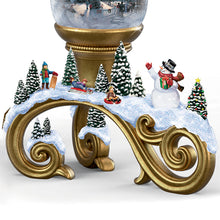 Load image into Gallery viewer, The Bradford Exchange Thomas Kinkade Bright Holiday Memories Candleholder Issue #3 Lighted Flameless Candle 6.75 Inches - RCE Global Solutions
