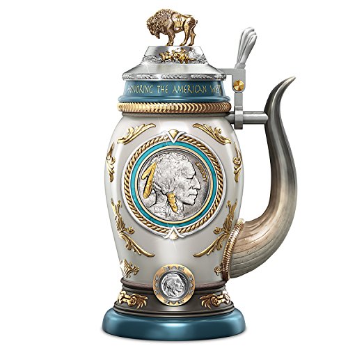Buffalo Nickel Porcelain Stein with Genuine Coin and James Earle Fraser's Design by The Bradford Exchange - RCE Global Solutions