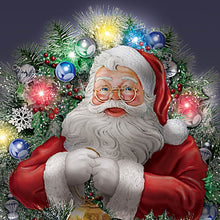 Load image into Gallery viewer, The Bradford Exchange Thomas Kinkade Always In Bloom A Most Enchanted Christmas Wreath Santa Claus Sculpture Lights Up 24-inches - RCE Global Solutions
