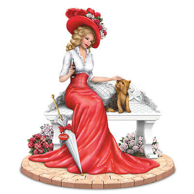 A Delightful Day Coca Cola Lady with Yorkie Dog Figurine Coke Figurine -Hamilton - RCE Global Solutions