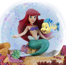 Load image into Gallery viewer, The Bradford Exchange Disney The Little Mermaid Musical Glitter Globe Featuring Ariel and Flounder - RCE Global Solutions
