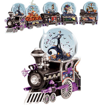 Load image into Gallery viewer, The Bradford Exchange Tim Burton Nightmare Before Christmas ALL ABOARD FOR HALLOWEEN Jack Skellington Glitter Globe Music Train Issue #1 - RCE Global Solutions
