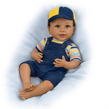 Load image into Gallery viewer, The Ashton - Drake Galleries Just Too Cute Jackson So Truly Real® Lifelike &amp; Realistic Weighted African American Baby Boy Doll by Linda Murray 18-inches - RCE Global Solutions
