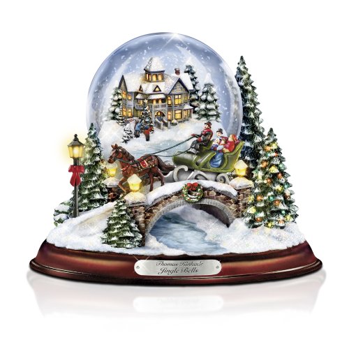 The Bradford Exchange Thomas Kinkade Jingle Bells Illuminated Musical Christmas Snowglobe - RCE Global Solutions