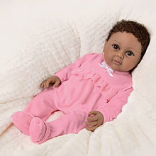 Load image into Gallery viewer, The Ashton - Drake Galleries Kayla the Comfort Doll Designed for Dementia and Alzheimer&#39;s Therapy Realistic African American Black Baby Girl Weighted Poseable with Soft RealTouch® Vinyl Skin 18-inches - RCE Global Solutions
