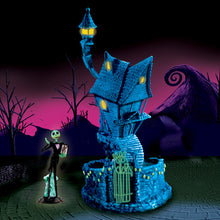 Load image into Gallery viewer, The Bradford Exchange Disney Nightmare Before Christmas Jack Skellington&#39;s House Black Light Hawthorne Village Issue #1 - RCE Global Solutions
