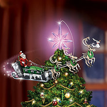 Load image into Gallery viewer, Bradford Exchange The Nightmare Before Christmas Light-Up Rotating Tree Topper - RCE Global Solutions
