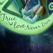 Load image into Gallery viewer, The Bradford Exchange Nightmare Before Christmas Jack &amp; Sally Glow In The Dark Wall Decor True Love Never Dies 7.5&quot;-Inches - RCE Global Solutions
