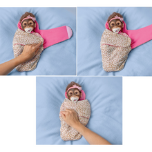 Load image into Gallery viewer, The Ashton - Drake Galleries Snuggle Suri Lifelike Baby Monkey Girl Doll With RealTouch® Vinyl Skin and Weighted Cloth Body Hand Applied Mohair Magnetic Pacifier Leopard Print Bunting 14&quot;-inches - RCE Global Solutions
