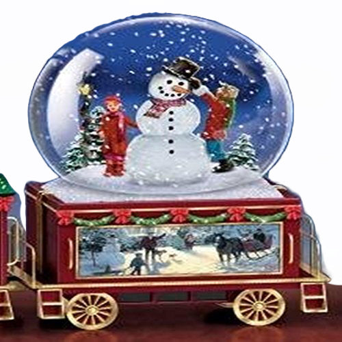 The Bradford Exchange Wonderland Express Miniature Snow Globe Collection: Winter Wonderland Christmas Decoration by Thomas Kinkade Issue #4 - RCE Global Solutions